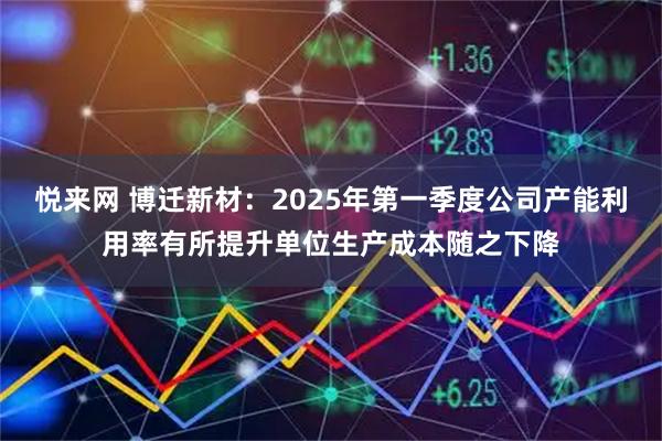 悦来网 博迁新材：2025年第一季度公司产能利用率有所提升单位生产成本随之下降