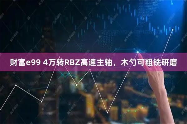财富e99 4万转RBZ高速主轴，木勺可粗铣研磨