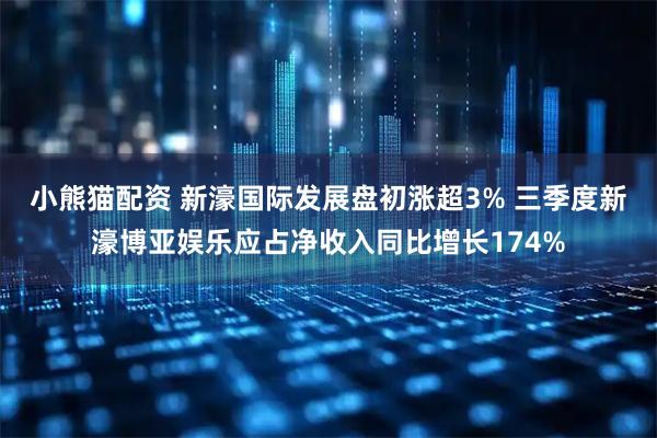 小熊猫配资 新濠国际发展盘初涨超3% 三季度新濠博亚娱乐应占净收入同比增长174%